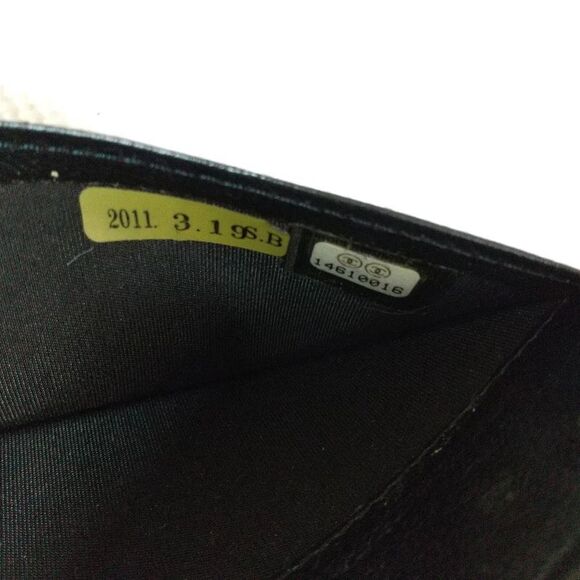 Chanel Camellia Black Leather Flap Long Wallet w/Authentication Card - Picture 8 of 13